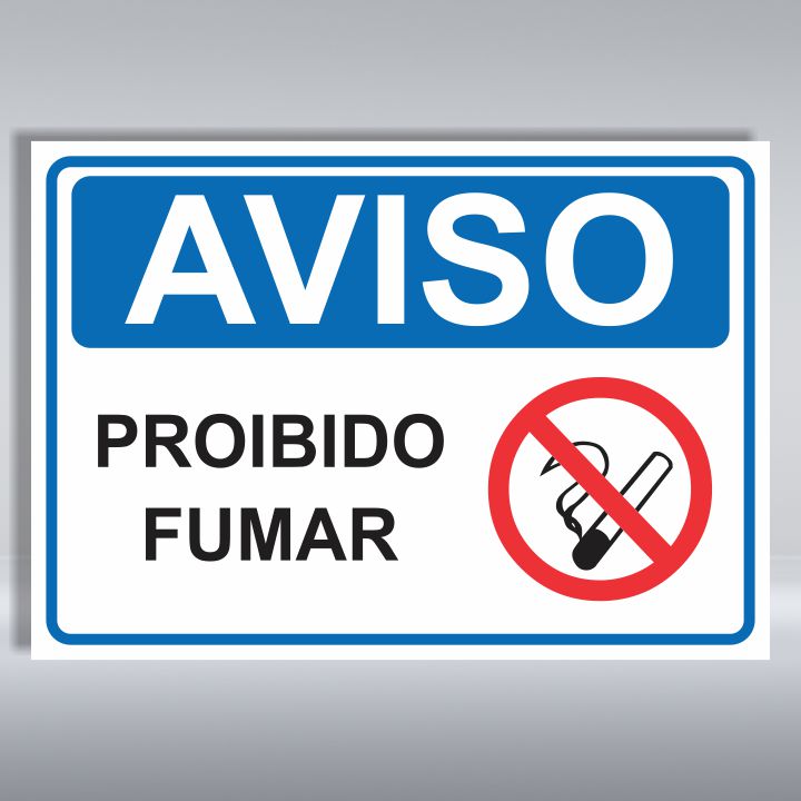 PLACA DE AVISO | PROIBIDO FUMAR